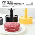 LsCook ABS Round Hamburger Patty Press Kit with 100 Baking Papers