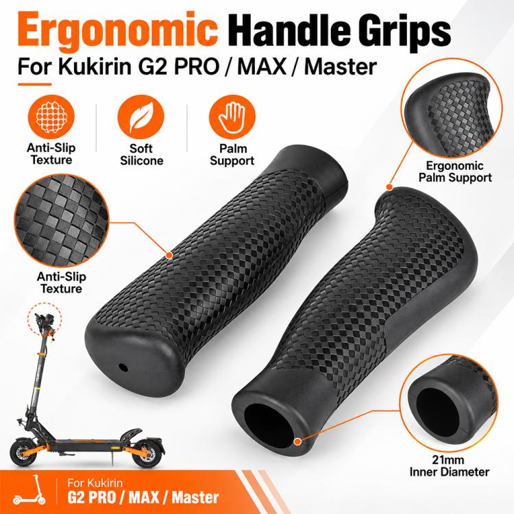 1 Pair LYG2084 Electric Scooter Bike Silicone Handlebar Gloves For Kukirin G2 Pro/Max/Master