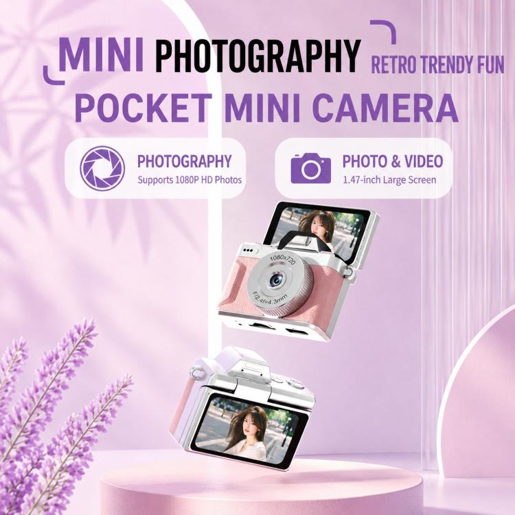 M37 1080P 1.47 inch Flip Screen Retro Mini Thumb Camera