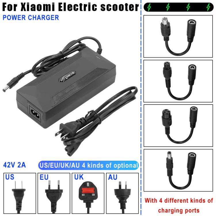 LYCDQ026 Electric Scooter 4 in 1 42V/2A Charger For Xiaomi M365 Series/Ninebot ES Series, EU Plug, US Plug, UK Plug, AU Plug