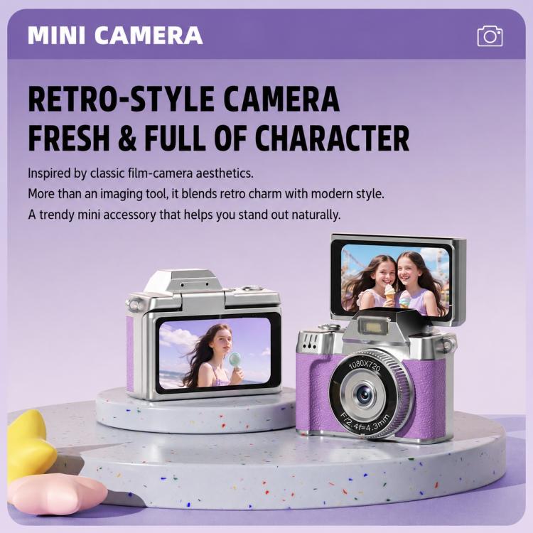 M38 1080P 1.47 inch Flip Screen Mini Portable Retro Thumb Camera