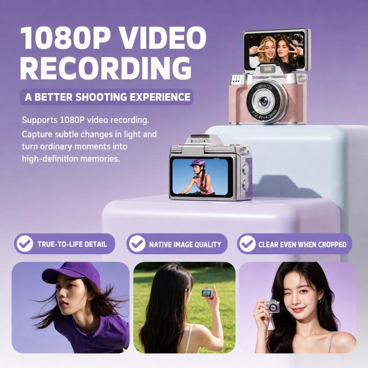 M38 1080P 1.47 inch Flip Screen Mini Portable Retro Thumb Camera