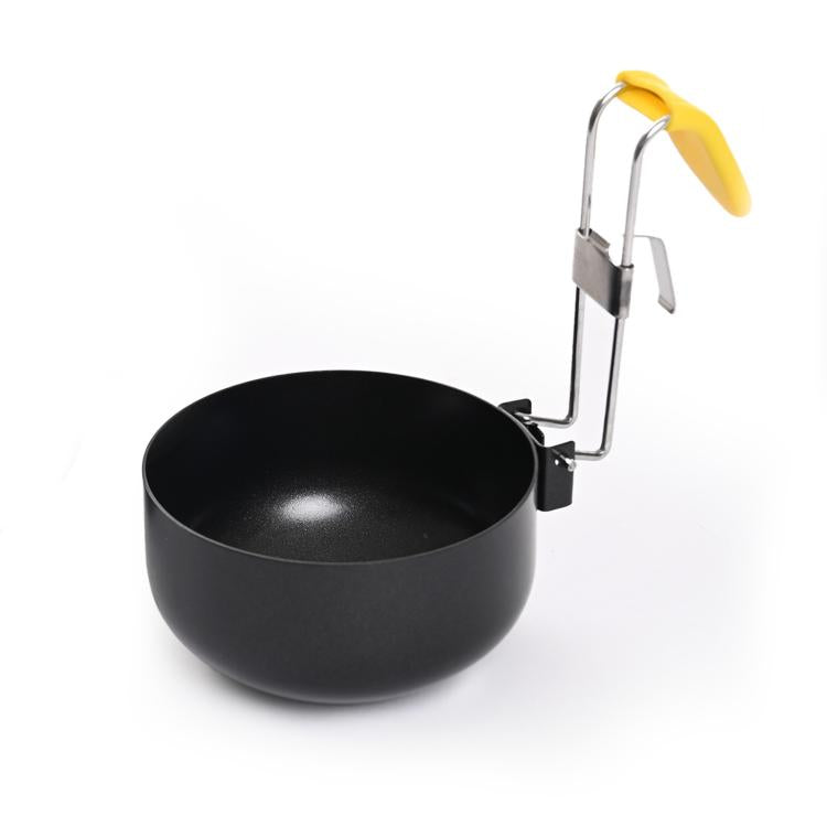 LsCook Foldable Heat-Resistant Handle Non-Stick Egg Poacher Spoon, Packed in OPP Bag, 2 PCS in Box with Brush