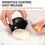 LsCook Foldable Heat-Resistant Handle Non-Stick Egg Poacher Spoon, Packed in OPP Bag, 2 PCS in Box with Brush