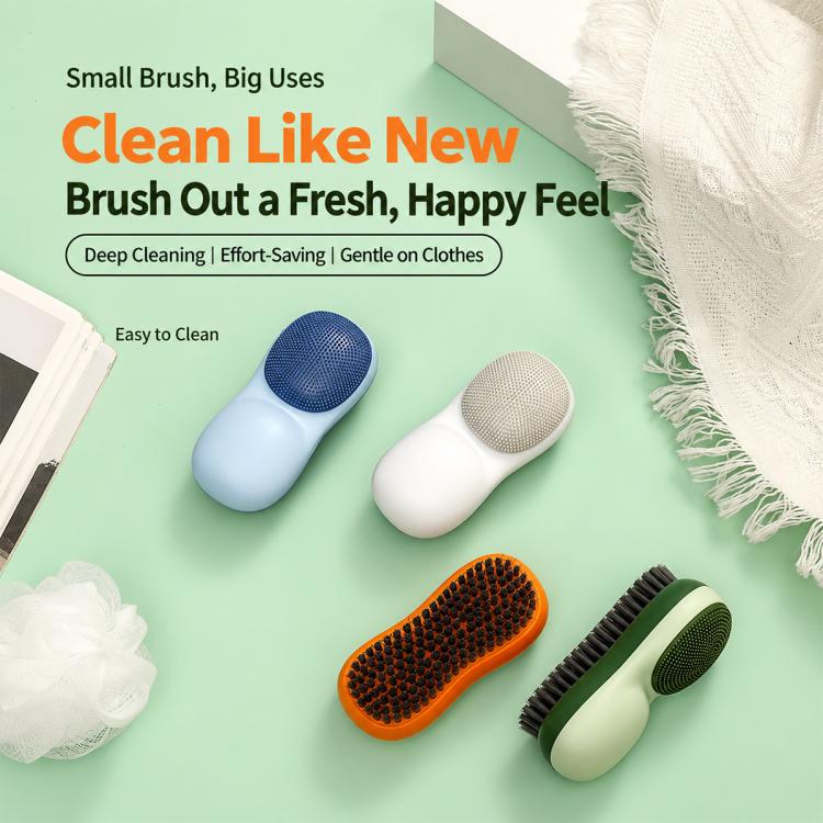 Plastic Soft Bristle Double-sided Clothes Washing Brush Cleaning Brush