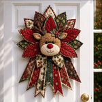 Festive Quilted Christmas Door Hanging DIY Sewing Kit, Christmas Tree, Poinsettia, Snowman, Red Sparrow, Reindeer, Angel