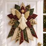 Festive Quilted Christmas Door Hanging DIY Sewing Kit, Christmas Tree, Poinsettia, Snowman, Red Sparrow, Reindeer, Angel