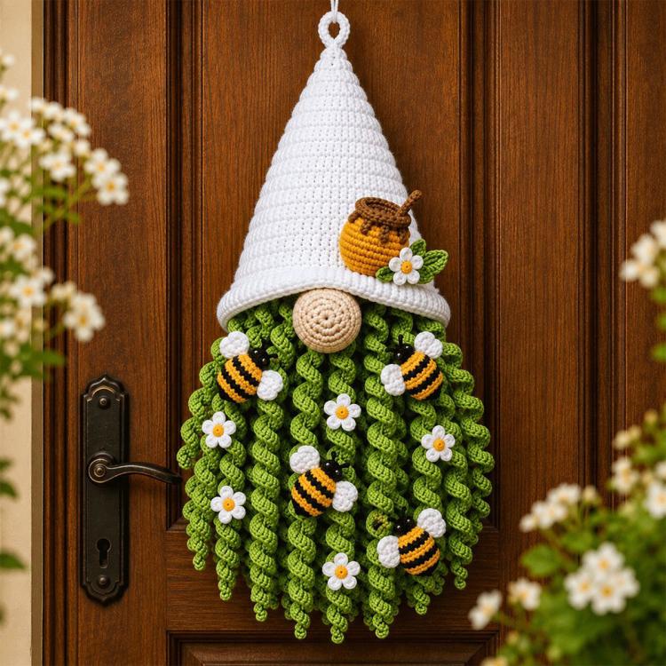 Handmade Ornament DIY Seasonal 3D Crochet Door Hanger Kit Collection, Christmas, Easter, Heart, Pumpkin, Witch, Winter Snow, Springtime-Ladybug, Springtime-Honeybee, Ocean