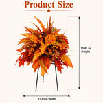 Autumn Harvest Floral Garden Stake Arrangement Fall Flowers, without Floor Stake, with Floor Stake
