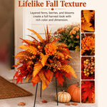 Autumn Harvest Floral Garden Stake Arrangement Fall Flowers, without Floor Stake, with Floor Stake
