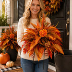 Autumn Harvest Floral Garden Stake Arrangement Fall Flowers, without Floor Stake, with Floor Stake