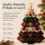 Layered Fabric Tree Ornament DIY Sewing Kit with Button, Christmas, Halloween, Flowers, Ocean, Music Note, Farm