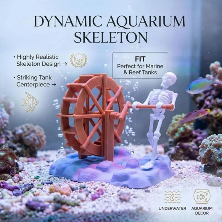 Skull Shape Aquarium Ornament Air Bubble Fish Tank Decoration, Sliding Waterwheel Skull, Dancing Skull+2 Suction Cups, Dancing Skull, Sliding Waterwheel Skull+1m Tube, Dancing Skull+2 Suction Cups+1m Tube, Dancing Skull+1m Tube