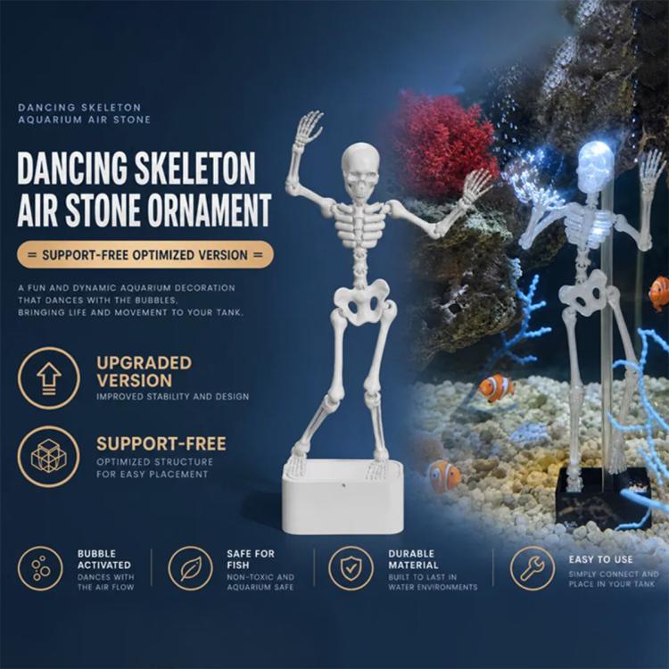 Skull Shape Aquarium Ornament Air Bubble Fish Tank Decoration, Sliding Waterwheel Skull, Dancing Skull+2 Suction Cups, Dancing Skull, Sliding Waterwheel Skull+1m Tube, Dancing Skull+2 Suction Cups+1m Tube, Dancing Skull+1m Tube