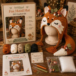 Hood Hat DIY Crochet Kit, Demon Dragon, Grey Wolf, Fox, Frog, Demonic Skull, Pumpkin Monster, Highland Cattle