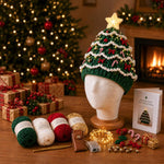 Lighted Christmas Tree Crochet Hat DIY Kit, Christmas, Halloween, Ice Crystals, Pearlescent, Candy Land, Rural Radiance, Blush Gold, Angel Blessing, Winter Forest, Vintage Village, Circus