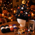 Lighted Christmas Tree Crochet Hat DIY Kit, Christmas, Halloween, Ice Crystals, Pearlescent, Candy Land, Rural Radiance, Blush Gold, Angel Blessing, Winter Forest, Vintage Village, Circus