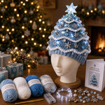 Lighted Christmas Tree Crochet Hat DIY Kit, Christmas, Halloween, Ice Crystals, Pearlescent, Candy Land, Rural Radiance, Blush Gold, Angel Blessing, Winter Forest, Vintage Village, Circus
