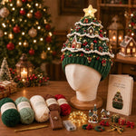 Lighted Christmas Tree Crochet Hat DIY Kit, Christmas, Halloween, Ice Crystals, Pearlescent, Candy Land, Rural Radiance, Blush Gold, Angel Blessing, Winter Forest, Vintage Village, Circus