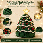 Lighted Christmas Tree Crochet Hat DIY Kit, Christmas, Halloween, Ice Crystals, Pearlescent, Candy Land, Rural Radiance, Blush Gold, Angel Blessing, Winter Forest, Vintage Village, Circus