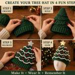 Lighted Christmas Tree Crochet Hat DIY Kit, Christmas, Halloween, Ice Crystals, Pearlescent, Candy Land, Rural Radiance, Blush Gold, Angel Blessing, Winter Forest, Vintage Village, Circus