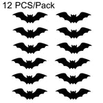Halloween LED Glowing Bat Wall Decorations Kit, 12 PCS/Pack, 24 PCS/Pack, 36 PCS/Pack, 48 PCS/Pack, 60 PCS/Pack, 1 PC 3D