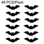 Halloween LED Glowing Bat Wall Decorations Kit, 12 PCS/Pack, 24 PCS/Pack, 36 PCS/Pack, 48 PCS/Pack, 60 PCS/Pack, 1 PC 3D