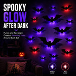 Halloween LED Glowing Bat Wall Decorations Kit, 12 PCS/Pack, 24 PCS/Pack, 36 PCS/Pack, 48 PCS/Pack, 60 PCS/Pack, 1 PC 3D