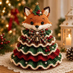 Crochet Animal Yarn Christmas Tree DIY Kit, Highland Cattle, Reindeer, Fox, Lamb, Owl, Kitten, Dachshund