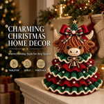 Crochet Animal Yarn Christmas Tree DIY Kit, Highland Cattle, Reindeer, Fox, Lamb, Owl, Kitten, Dachshund