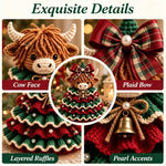 Crochet Animal Yarn Christmas Tree DIY Kit, Highland Cattle, Reindeer, Fox, Lamb, Owl, Kitten, Dachshund