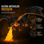 Flame Breath Dragon Night Light, Black Dragon + Yellow Flames Model A, Black Dragon + Yellow Flames Model B, Black Dragon + Orange Flames Model B