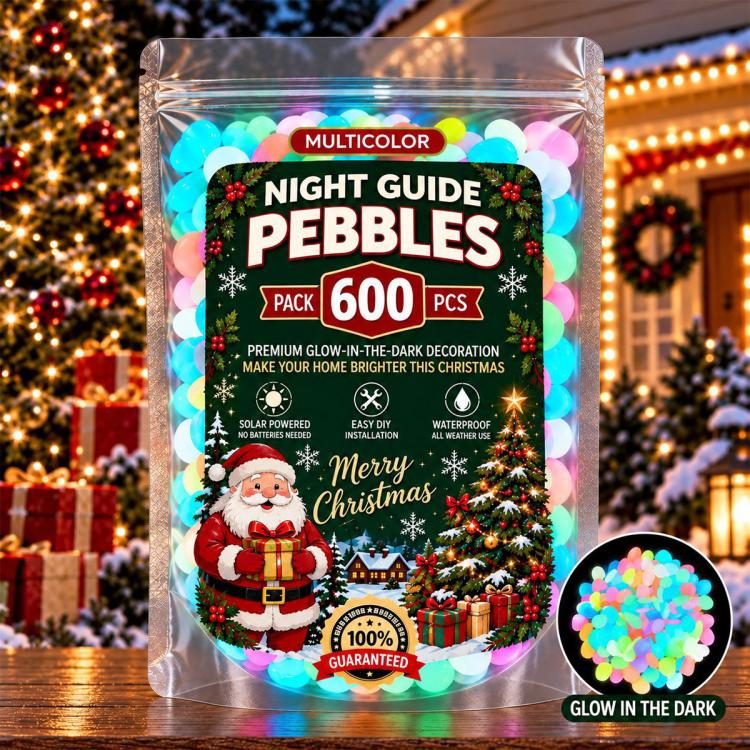 Colorful Glow in the Dark Garden Stones Christmas Luminous Stone, 200 PCS / Pack, 400 PCS / Pack, 600 PCS / Pack, 1000 PCS / Pack