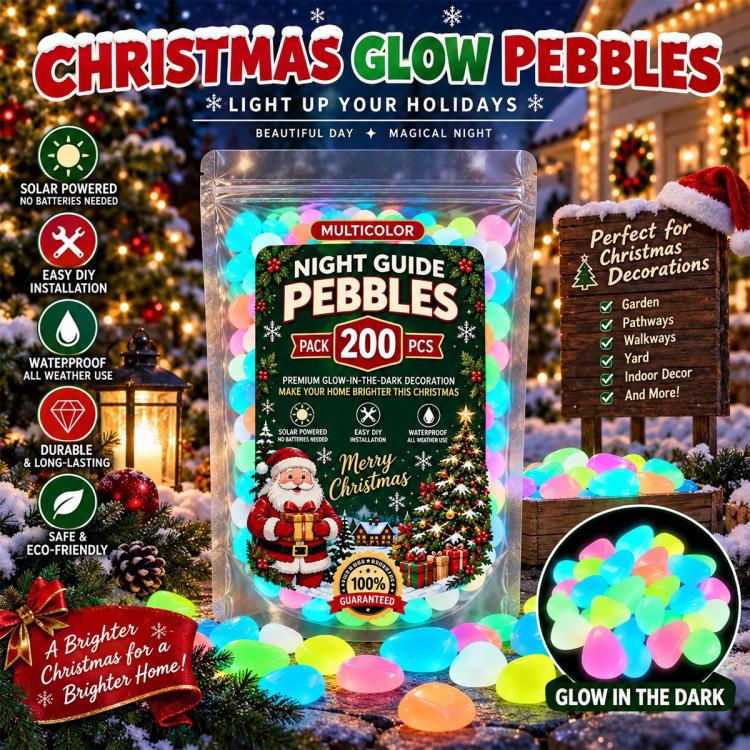 Colorful Glow in the Dark Garden Stones Christmas Luminous Stone, 200 PCS / Pack, 400 PCS / Pack, 600 PCS / Pack, 1000 PCS / Pack
