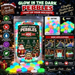 Colorful Glow in the Dark Garden Stones Christmas Luminous Stone, 200 PCS / Pack, 400 PCS / Pack, 600 PCS / Pack, 1000 PCS / Pack