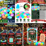Colorful Glow in the Dark Garden Stones Christmas Luminous Stone, 200 PCS / Pack, 400 PCS / Pack, 600 PCS / Pack, 1000 PCS / Pack
