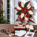 Patchwork Bow Wreath Sewing DIY Kit, Sunflower, Red Sparrow, Christmas, Halloween, Freedom Festival, Autumn Harvest, Highland Cattle, Bee