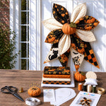 Patchwork Bow Wreath Sewing DIY Kit, Sunflower, Red Sparrow, Christmas, Halloween, Freedom Festival, Autumn Harvest, Highland Cattle, Bee