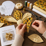 Patchwork Bow Wreath Sewing DIY Kit, Sunflower, Red Sparrow, Christmas, Halloween, Freedom Festival, Autumn Harvest, Highland Cattle, Bee