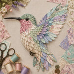 3D Patchwork Bird DIY Craft Kit, Twilight Garden Hummingbird, Summer Garden Hummingbird, Autumn Harvest Hummingbird, Spring Hummingbird, Cardinal, Robin, Owl, Tit, Peacock, Parrot, Bluebird, Eagle, Crow, Flamingo