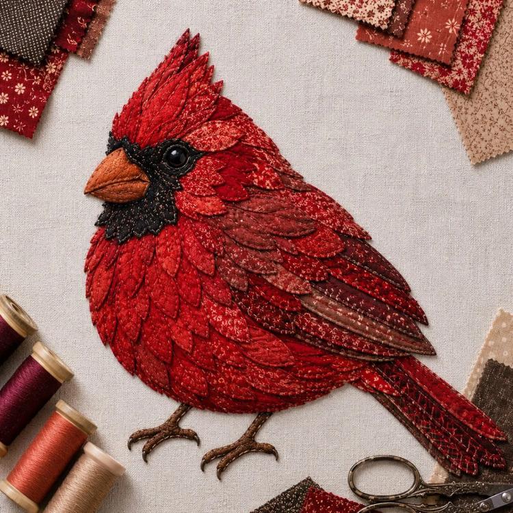3D Patchwork Bird DIY Craft Kit, Twilight Garden Hummingbird, Summer Garden Hummingbird, Autumn Harvest Hummingbird, Spring Hummingbird, Cardinal, Robin, Owl, Tit, Peacock, Parrot, Bluebird, Eagle, Crow, Flamingo