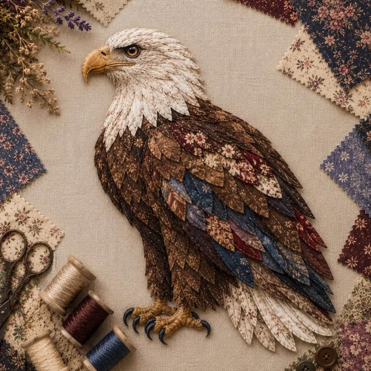 3D Patchwork Bird DIY Craft Kit, Twilight Garden Hummingbird, Summer Garden Hummingbird, Autumn Harvest Hummingbird, Spring Hummingbird, Cardinal, Robin, Owl, Tit, Peacock, Parrot, Bluebird, Eagle, Crow, Flamingo