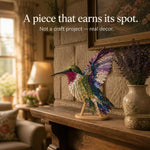 3D Patchwork Bird DIY Craft Kit, Twilight Garden Hummingbird, Summer Garden Hummingbird, Autumn Harvest Hummingbird, Spring Hummingbird, Cardinal, Robin, Owl, Tit, Peacock, Parrot, Bluebird, Eagle, Crow, Flamingo