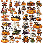 Halloween Embossed Cartoon Cute Stickers, Type A, Type B, Type C, Type D, 4 PCS