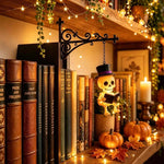Halloween Style Hanging Bookshelf Night Light, Skull Reading, Ghost Pumpkin, Pumpkin Witch Hat, Bat