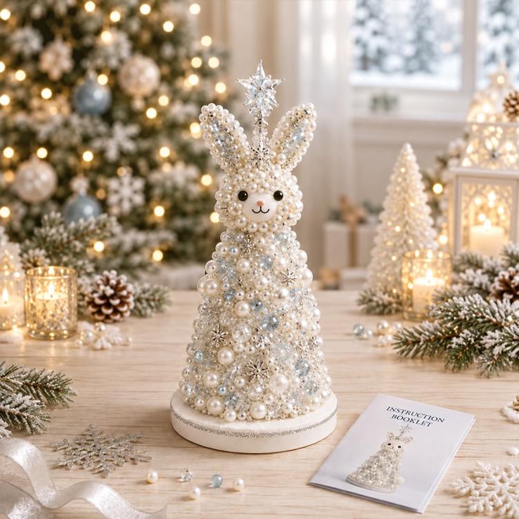 DIY Beaded Animals Decorations Tree Craft Kit, Dachshund, Hedgehog, Owl, Penguin, Rabbit, Highland Cattle, Reindeer, White Bear, Kitten, Pony, Raccoon, Fox