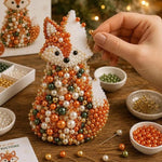 DIY Beaded Animals Decorations Tree Craft Kit, Dachshund, Hedgehog, Owl, Penguin, Rabbit, Highland Cattle, Reindeer, White Bear, Kitten, Pony, Raccoon, Fox