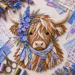 Highland Cow 3D Layered Fabric Art DIY Kit, January, February, March, April, May, June, July, August, September, October, November, December