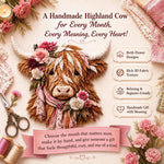 Highland Cow 3D Layered Fabric Art DIY Kit, January, February, March, April, May, June, July, August, September, October, November, December