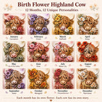 Highland Cow 3D Layered Fabric Art DIY Kit, January, February, March, April, May, June, July, August, September, October, November, December